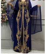 New Royal Wedding Dress Dubai Beaded Kaftan Abaya Party Fancy African Clothing Crystal Fancy Work