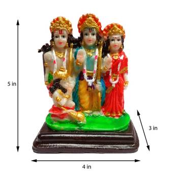 Salvus Handmade Marble Dust Ram Darbar (Multicolor, 5 Inch) 1