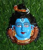 Salvus Unique Metal Lord Shiva/Mahakal Face Wall Hanging For Decoration For Home, Office & Shops(4 Inch)