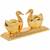 Salvus Beautiful Golden Metal Pair of Duck/Swan Sindoor Box,for Women, Home Decor & Gift (11x7 cm)
