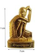 Salvus Antique Metal Gajanan Maharaj Statue/ Gajanan Maharaj Murti for Home & Office(Gold_11X7 cm)