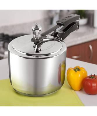 VINOD Stainless Steel Sandwich Bottom Inner Lid Pressure Cooker  2 Ltr, Induction friendly 1
