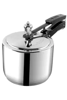 VINOD Stainless Steel Sandwich Bottom Inner Lid Pressure Cooker  2 Ltr, Induction friendly
