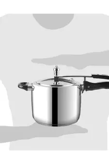 VINOD Stainless Steel Sandwich Bottom Inner Lid  Pressure Cooker  5 Ltr, Induction friendly