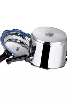 VINOD Stainless Steel Regular Outer Lid Pressure Cooker  5 Ltr, Induction friendly