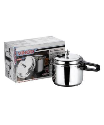 VINOD Stainless Steel Regular Outer Lid Pressure Cooker  5 Ltr, Induction friendly 4