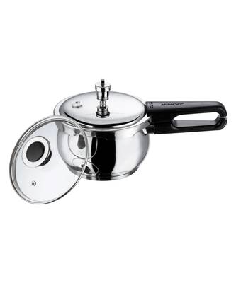 Stainless Silver Induction-Friendly Pressure Cooker  1