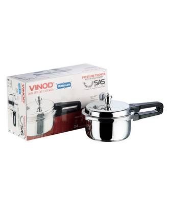 2 ltr Silver Pressure Cooker 4