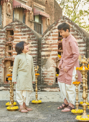 Bandhani Kurta With Dhoti Set 1