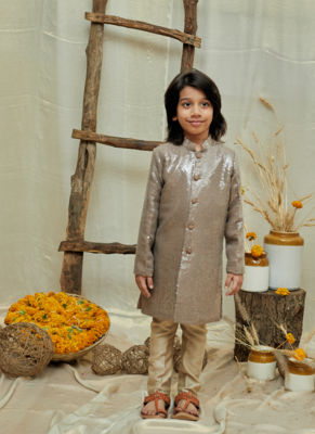 Water Sequins Achkan 1