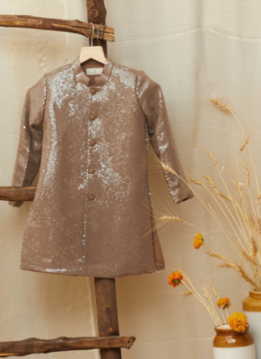 Water Sequins Achkan 2