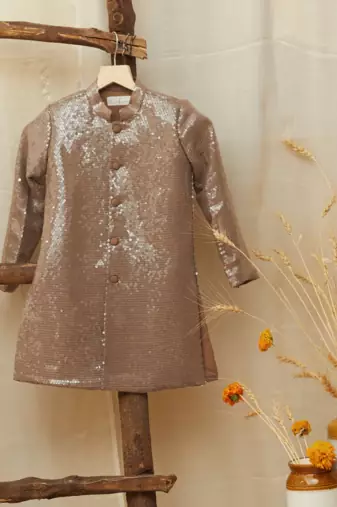Water Sequins Achkan