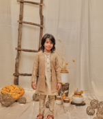 Lucknavi Open Achkan With Kurta Pajjama