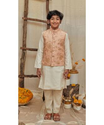 Sequins Handwork Jacket With Kurta Pyjama Set 1