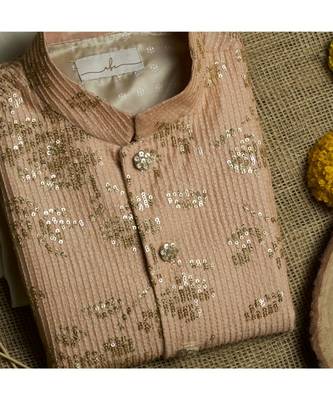 Sequins Handwork Jacket With Kurta Pyjama Set 5