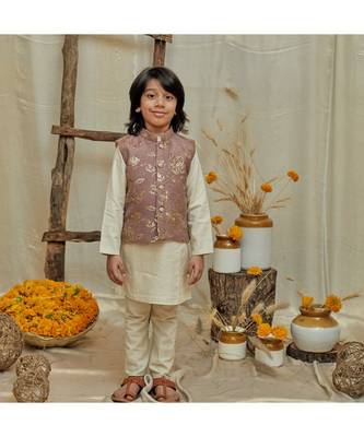 Sequins Handwork Jacket With Kurta Pyjama Set 1