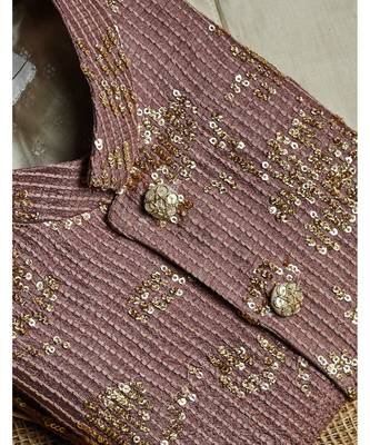 Sequins Handwork Jacket With Kurta Pyjama Set 4