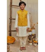 Lucknavi Jacket With Kurta Pyjama Set