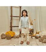 Lucknavi Jacket With Kurta Pyjama Set