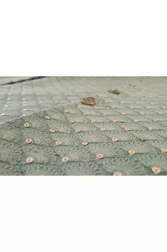 Lakkhnavi Achkan With Sequins Handwork Detailing With Beige Pyjama.