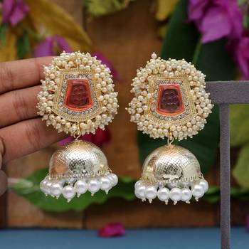 Orange jhumkas 1