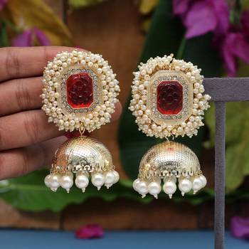 Red jhumkas 1
