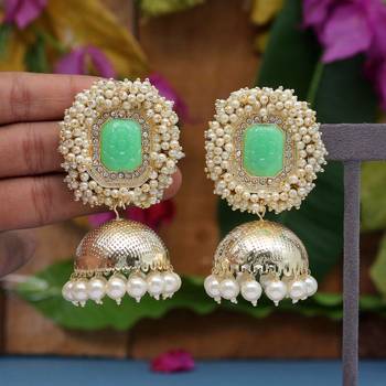 Green jhumkas 1