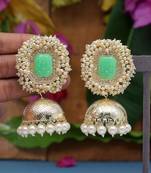 Green jhumkas