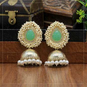 Green jhumkas 2