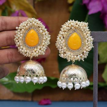Yellow jhumkas 1