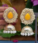 Yellow jhumkas