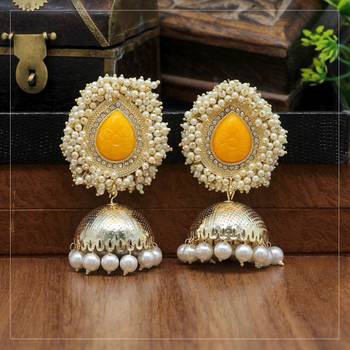 Yellow jhumkas 2