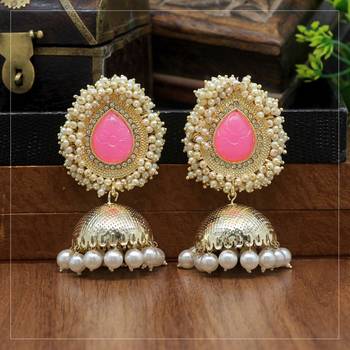 Pink jhumkas 2