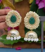 Green jhumkas