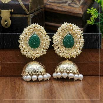 Green jhumkas 2