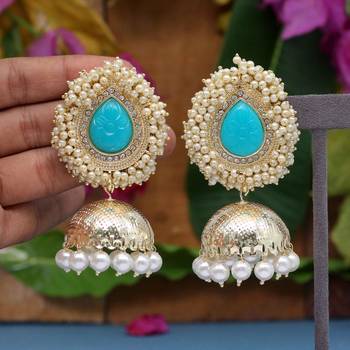 Turquoise jhumkas 1