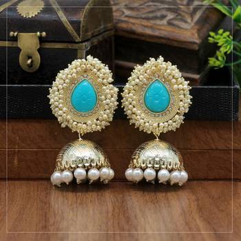 Turquoise jhumkas 2