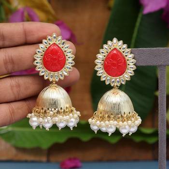 Red jhumkas 1