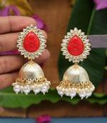 Red jhumkas