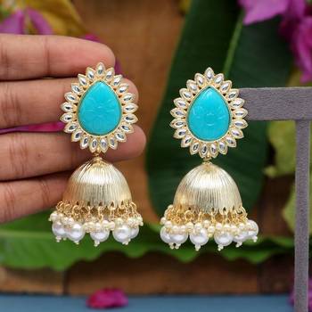 Turquoise jhumkas 1