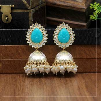 Turquoise jhumkas 2