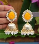 Yellow jhumkas