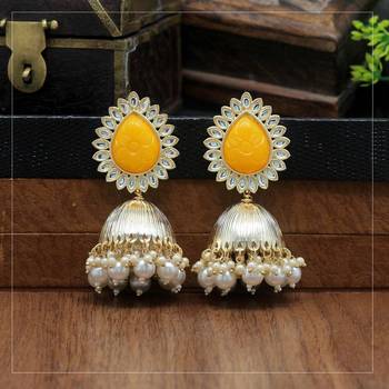Yellow jhumkas 2