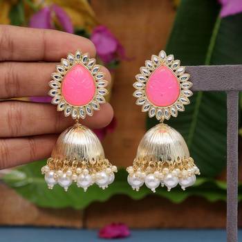 Pink jhumkas 1