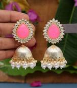 Pink jhumkas