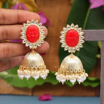 Red jhumkas 1