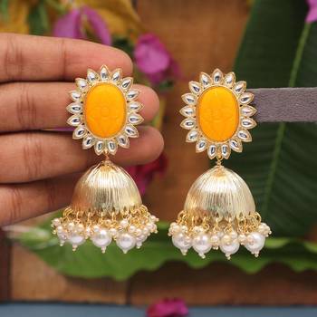 Yellow jhumkas 1