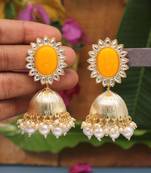 Yellow jhumkas
