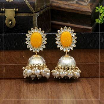 Yellow jhumkas 2