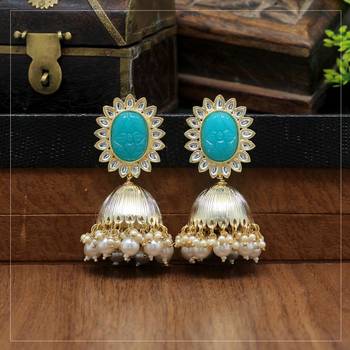 Turquoise jhumkas 2
